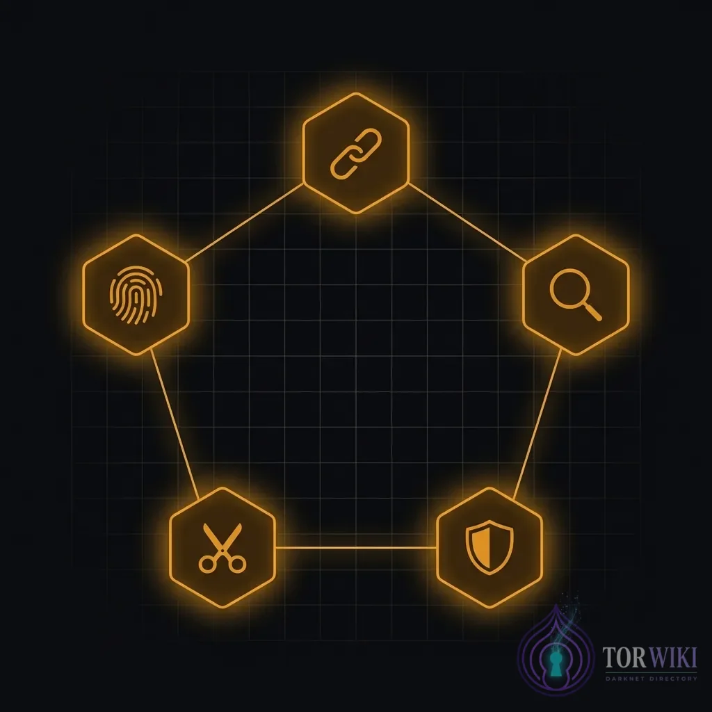 Five core pillars of dark web security infographic